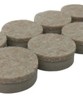 Set of 8 beige 1 Inch Round Self Adhesive Felt Furniture Sliders For Hard Floors Leveling Pads To Stop Scratches Scuffs And Noise