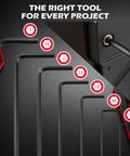 Dope 7 Piece Metric Hex Key Set with L Shaped Allen Wrenches, sizes 0.7mm to 3mm shown, chrome vanadium build, color coded