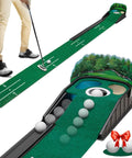 Indoor Golf Putting Mat For Real Green Speed And Wrinkle Free Surface 8 Foot Practice Putting Mat With Lenticular 3D Backplate