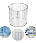 Pro Grade Stainless Steel Parts Cleaning Basket With Integrated Filtration And Liquid Recirculation For Ultrasonic Cleaning Of Precision Lab Parts And Industrial Equipment In Harsh Environments, mesh basket