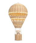 Natural Rattan Woven Hot Air Balloon Wall Decor For Nursery And Kids Room Boho Chic Dreamy Vibe With Handmade Texture And Earthy Tones.
