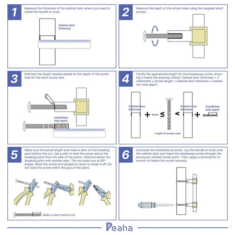 Installation guide for 10 Pack T Shape Acrylic Cabinet Knobs With Gold Tone Zinc Alloy Bases, step-by-step instructions.
