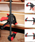 Heavy Duty Woodworking Bar Clamp Set, 12 Inch Two Pack And 6 Inch Two Pack, One Hand Quick Release Clamps for DIY Projects