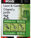 Outdoor Extension Cord 25 Foot 16/3 Gauge SJTW Weatherproof Power Cable With Bright Orange Vinyl Jacket in packaging