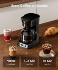 12 Cup Drip Coffee Maker With Electric Grinder Combo, Programmable 24 Hour Brew Timer, displayed on kitchen counter.