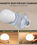 Magnetic base for easy charging of No Wiring Hassle Battery Operated Wall Sconces Set Of Two With Remote Control Adjustable 3CCT Led Lighting.
