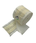 Gel Double Sided DIY Carpet Joining Tape 29 Ft Roll 9 M Long 3.5 Inch Wide With Strong Gel Beads Quick Bond No Iron Needed For Easy Seamless Carpet Install Pro Grade shown unrolled with visible gel beads.