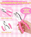 Four Piece 0.25 Inch Hole Punch Set With Circle Heart Star Triangle Shapes Soft Handles For Crafts Scrapbooking Binders