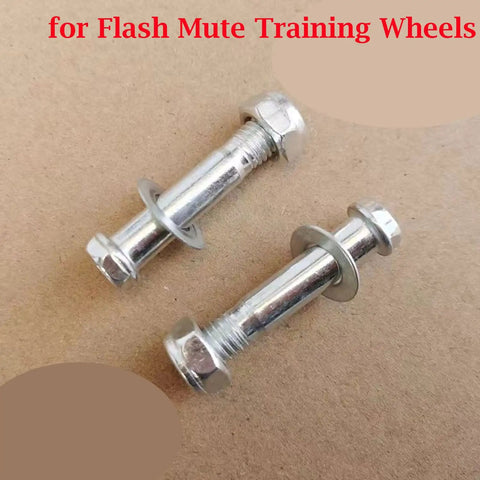 Detail of M8 M9 shoulder bolts from Universal 8 Piece Kids Bicycle Training Wheels Mounting Kit for solid support.