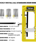 Router Template Hinge Mortiser For 3 To 5 Inch Hinges No Fuss Fit, square or radius corners, accurate positioning tool.