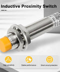 2 Pack M12 Proximity Switch NPN NO Inductive Sensor For 3D Printer Bed Leveling with 4mm Detection Range