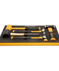 Five Piece Hammer Set With Foam Storage Tray Do It All Home Garage Diy Kit Featuring Rubber Mallet Soft Face Hammer Dead Blow Ball