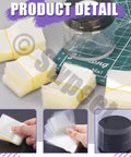 Clear PVC Heat Shrink Bottle Band Kit With 1200 Pieces In Six Sizes displayed on crafting mat, bundles of perforated shrink bands