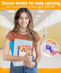 Person holding a Portable Organic Chemistry Model Kit With 124 Pieces For Classrooms And Hands On Home Labs; secure buckle inset.
