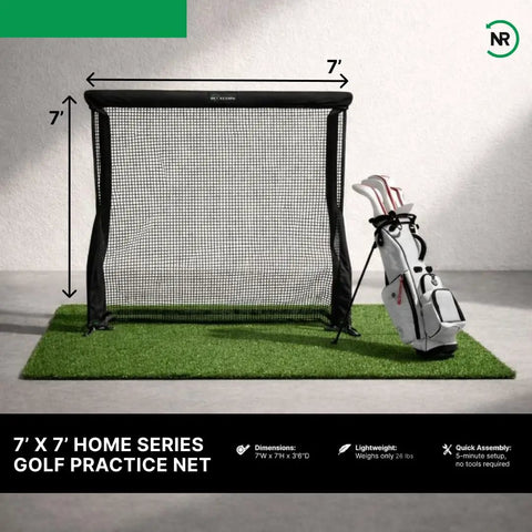 Launch Pro Circle B Edition Launch Monitor Bundle With Golf Course GPS The Net Return Home Pro Turf Mat and golf bag