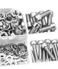 880 Piece Stainless Steel Hex Nuts Bolts And Washers Set For Home DIY Projects M2 M3 M4 M5 Metric Assortment Kit With Smooth Threads And Durable Hardware For Quick Fixes And Strong Fastening, assorted hardware set
