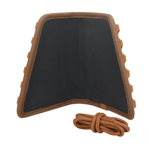 Rugged Leather And Canvas Gun Buttstock Cheek Rest Riser With Shell Holder For Scoped Rifle Brown Color One Inch Cheek Pad Non Slip Cushion