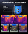 3.5 Inch Dual Lens Thermal Imaging Camera With 512 X 384 TISR Resolution, 2MP Visual Light Camera highlighting dual lenses