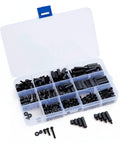 320Pcs M3 Nylon Hex Spacer Standoff Kit With Male And Female Threaded Pillars, Nuts, Screws For PCBs And Motherboards, Black