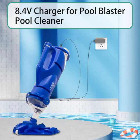 Replacement AC Adapter For Water Tech Pool Blaster Cordless Handheld Vacuum Chargers With 6Foot Cord shown charging