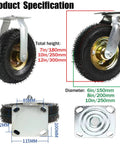 Top Shelf Heavy Duty Pneumatic Rubber Casters and Solid Wheels delivering knockout shock absorption for tool chests.
