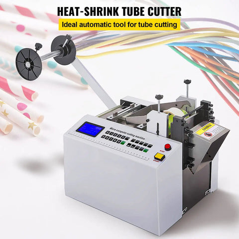 Electric Heat Shrink Tube Cutter With 250W Motor And Micro Computer Control Precision for efficient tube cutting with stainless steel build.