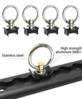 12 Pack L Track Tie Down O Rings Kit 1.5 Inch Stainless Ring 4000 Lbs Capacity L Type Track Fittings For Standard L Track securement