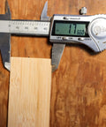 Flattened Bamboo For Bow Making And Woodworking Build Bows And Bendable Projects with caliper measurement showing width