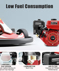 212cc Gasoline Engine 7.5 HP 4 Stroke Pull Start Go Kart Motor With High Precision Carburetor beside a go-kart