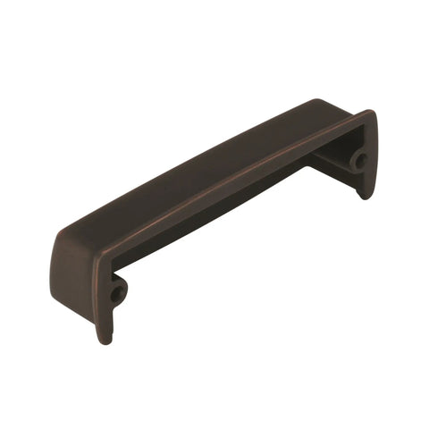 Heavy Duty Oil Rubbed Bronze Drawer Cup Pull Smooth finish design for kitchen cabinets and bathroom vanities 96mm hole spacing.