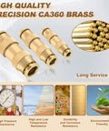 26 Piece Quick Connect Brass DOT Air Line Fittings Straight Union Kit for 1/4 Inch, 3/8 Inch, and 5/32 Inch tubing, high quality CA360 brass.