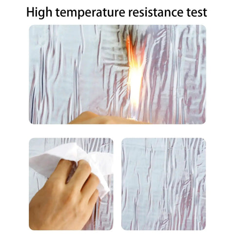 Top Drawer Self Adhesive Roof Underlayment Roll Featuring Reflective Aluminum Foil Flashing Tape For Asphalt Shingles And Dead Simple Waterproof Home Sealing 1.6 By 3.3 Feet high temperature resistance test with flames.