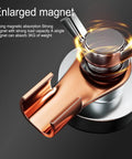 Sturdy Welding Ground Clamp With Powerful Magnetic Base and High Current Copper Terminal Holder for Heavy Duty Stable Jobs You Gonna Love It - close-up of strong magnetic attachment.