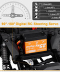 HobbyPark 25KG digital RC steering servo, orange waterproof full-metal-gear with 25T horn