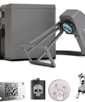 Take It Anywhere Portable 20W Handheld Fiber Laser Engraver For Metal Plastic Wood Glass With 110x110mm Marking Area device with examples