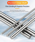 Cool 2 Pcs 6mm By 400mm Linear Motion Rods Shaft Guide Precision Rails angled view showing chrome plated rods for smooth gliding.