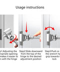 No Drill No Mess Adjustable Hinge Fixer For Door Gap Reduction Quick Door Alignment In Seconds Fits Wood And Metal Doors And Cabinets Heavy Duty Metal Forged Tool For Easy Entry And Bedroom Door Setup usage instructions