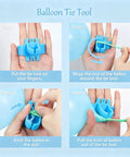 Obear 109 Pc Invisible Clear Matte Balloon Arch Kit With Heavy Duty Clamps For Wedding Birthday Decor Backdrop Party Supplies Not Included blue balloon tie tool