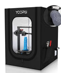 3D Printer Enclosure With Dustproof Tent And Constant Temperature Control For Ender 3 Series, shown with printer inside.