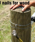 Pro Grade 220 Piece Heavy Duty Fencing Staples Kit, U Shaped Wire Nails for wood and fence installation on wooden post.