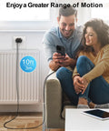 Couple using phone with 25W USB C Fast Charger Block With 2 Pack Long USB C Cables 10 Ft And 6 Ft Quick Charge for iPhone and Galaxy