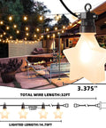 Outdoor Star String Lights Waterproof 32 Ft LED Dope Twinkle Lights 10 Stars Connectable outdoor patio setup view