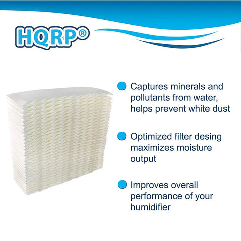 2 Pack Wick Filter Replacement For Essick Air AIRCARE Bemis 1043, showing white filter with product features in text.