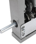 Close-up view of the internal gears of the Versatile Electric Manual Wire Stripper With Drill Powered Option for heavy duty use.