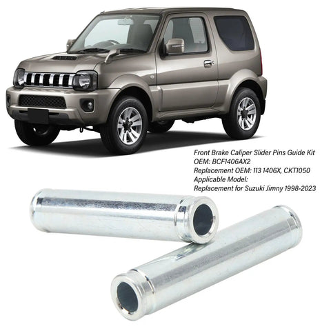 Front Brake Caliper Slider Pin Guide Kit With Heavy Duty Metal And Rubber Stops Direct Swap For Suzuki Jimny 1998 To 2023 Repair Job, 78mm pins