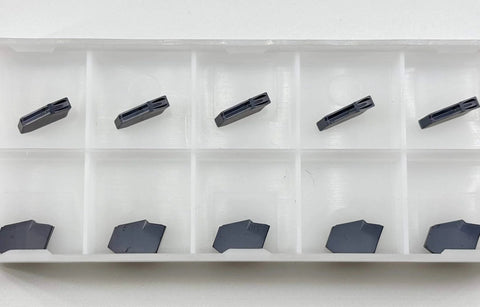 CNC Grooving Carbide Inserts GTN-2 Self Locking With PVD Black Coating For Stainless Steel And General Steel in a box