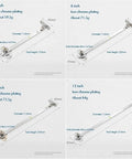 Concealed Hinge Soft Close Lift Up Stay For Cabinets And Doors Zinc Alloy Hardware in 6, 8, 10, 12 inch sizes, iron chrome plated