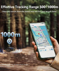 Person holding a smartphone displaying a drone tracking map, showcasing Solid Remote ID Module For Drones Featuring Built In GPS Tracker And Kickass Beeper For Fast Field Recovery No Sweat Setup Sweet Accessory For Pilots Craving Reliable Location Tracking.