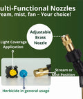 Adjustable brass nozzle for Two Gallon Garden Pump Sprayer For Landscaping With Brass Nozzle UV Protected Tank.