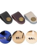 Get These Hella Sturdy Leather Cord Organizers 12 Piece Set With Secure Snap Closures To Quickly Tidy Up Charging Cables Headphones And Travel Gear For Smooth Living, three leather organizers in black, burgundy, and beige.